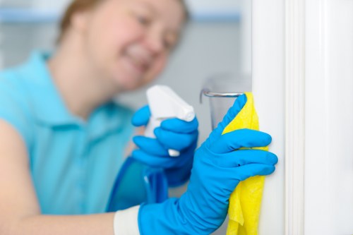 Satisfied homeowner with a clean oven