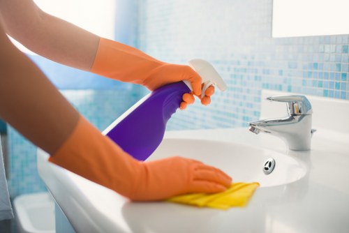 Residential house clearance in progress by professionals