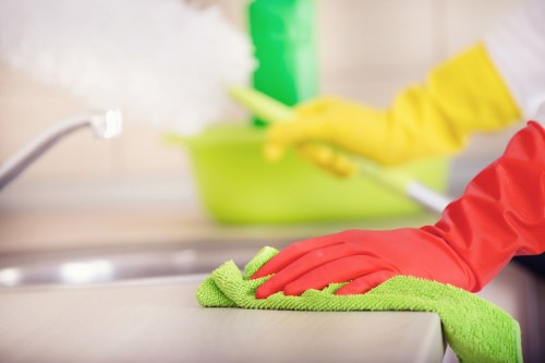 Leah Cleaning Maids team cleaning hard floors